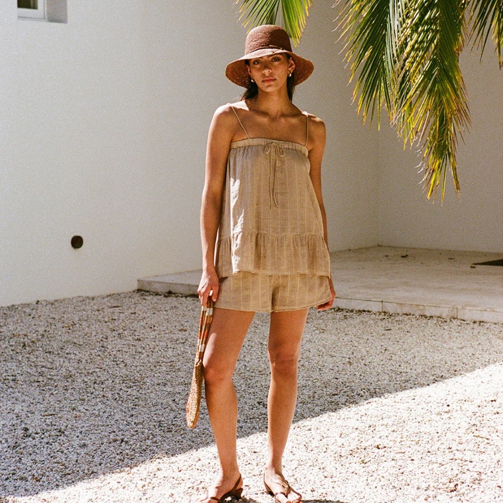 Sabo Skirt Hazel Top & Shorts - Tan